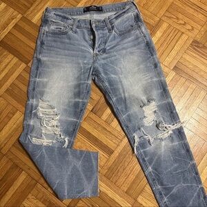 hollister vintage stretch Women’s Light Jeans Size 3r Boyfriend Crop